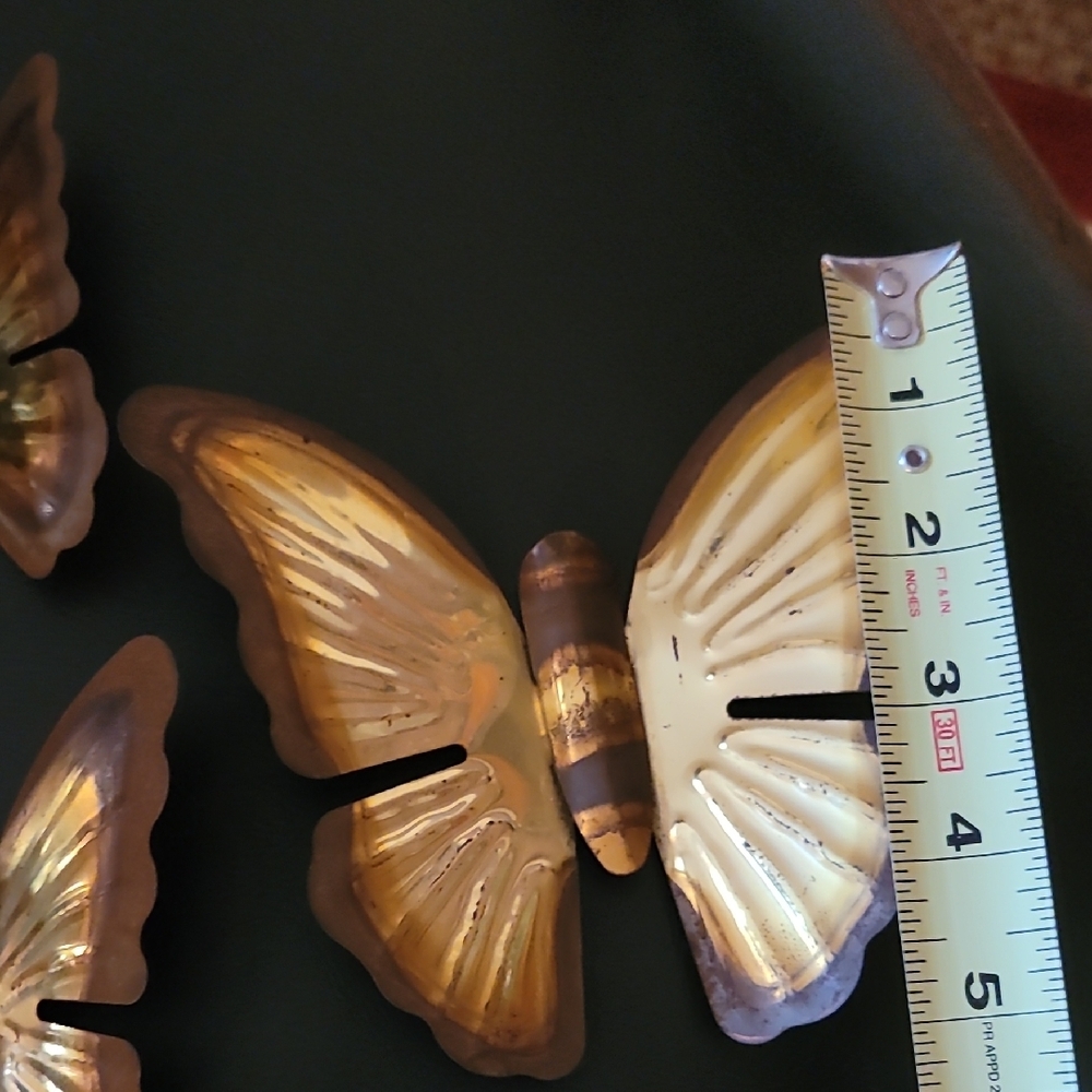 Home Interior Brass Butterflie Set/3 - Picture 7 of 9